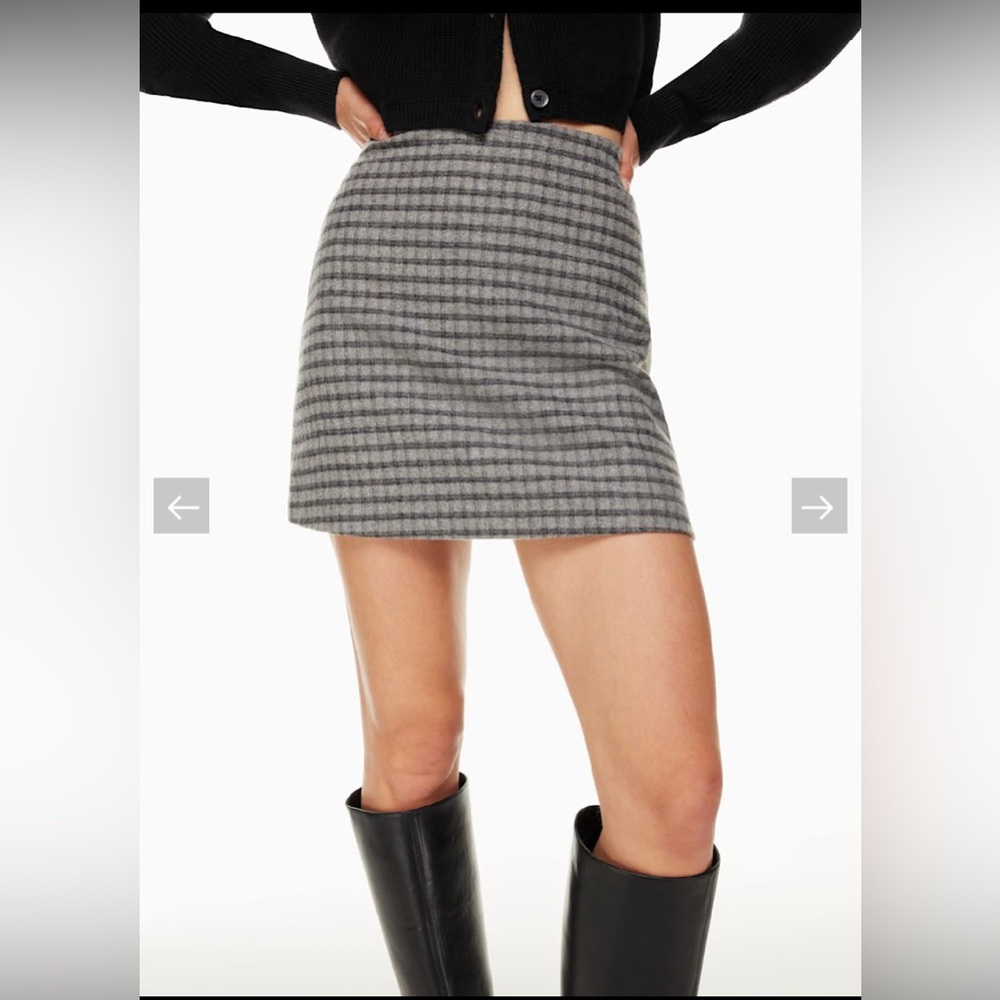 Wilfred Black and Gray Skirt by Aritzia